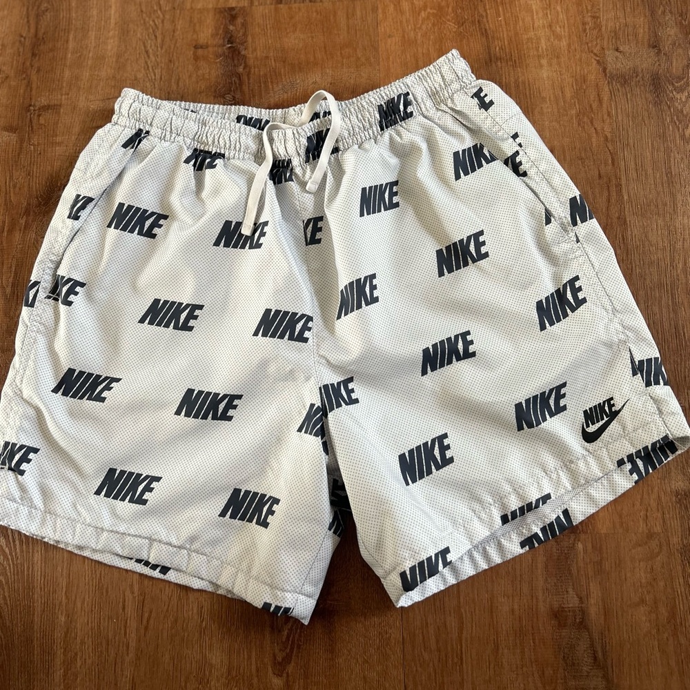 Nike white and grey shorts